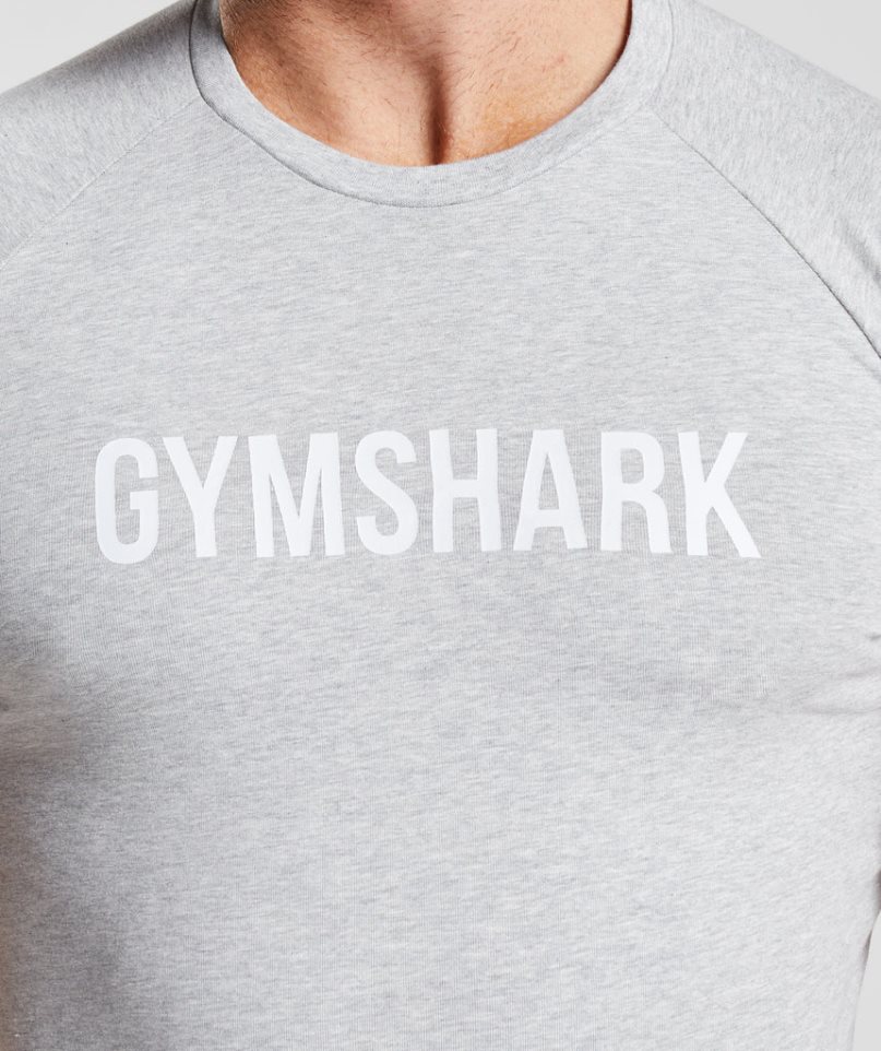 Men's Gymshark Apollo T-Shirts Light Grey | CA 18D7A0